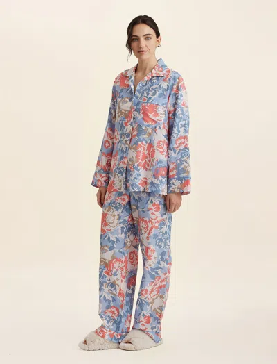 Papinelle Karen Walker Ornamental Pj Set In Cerulean Blue