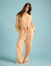 Papinelle Karen Walker Seersucker Stripe Full Length Pj Set In Orange