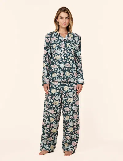 Papinelle Karolina Cosy Full Length Pj Set In Green
