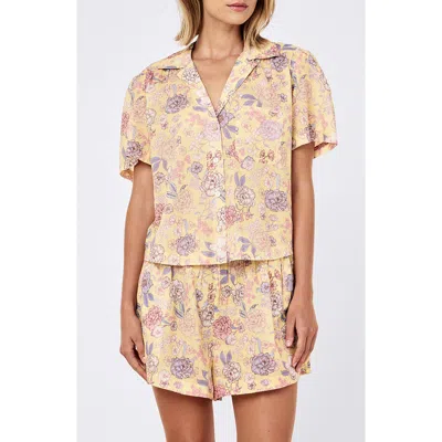 Papinelle Karolina Cotton Voile Short Pajamas In Neutral