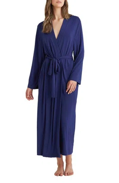 Papinelle Kate Long Robe In Navy Melange