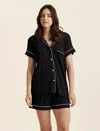 Papinelle Kate Modal Soft Boxer Pj In Black