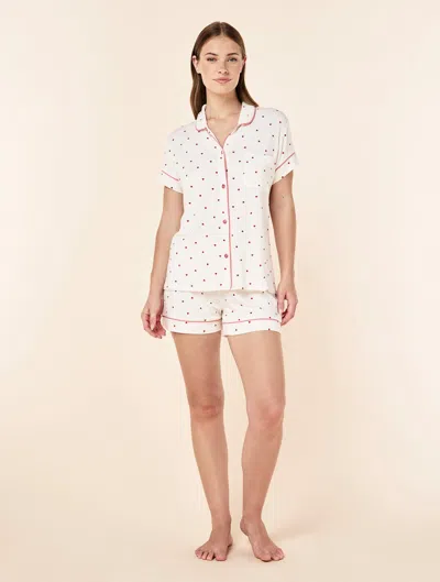 Papinelle Kate Modal Soft Boxer Pj Set In White