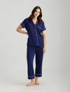 Papinelle Kate Modal Soft Crop Pj In Navy