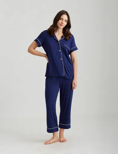 Papinelle Kate Modal Soft Crop Pj In Navy