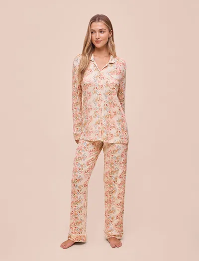 Papinelle Kate Modal Soft Full Length Pj Set In Pink