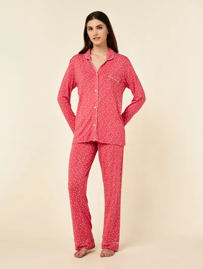 Papinelle Kate Modal Soft Full Length Pj Set In Pink