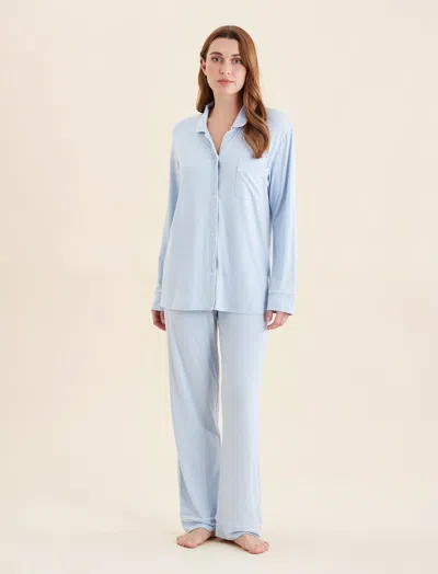 Papinelle Kate Modal Soft Full Length Pj Set In Blue