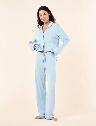 Papinelle Kate Modal Soft Full Length Pj Set In Blue