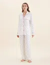 Papinelle Kate Modal Soft Full Length Pj Set In Ecru Hearts