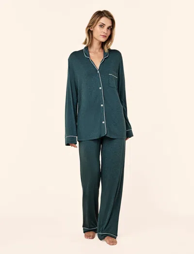 Papinelle Kate Modal Soft Full Length Pj Set In Green