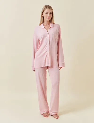 Papinelle Kate Modal Soft Full Length Pj Set In  Pink