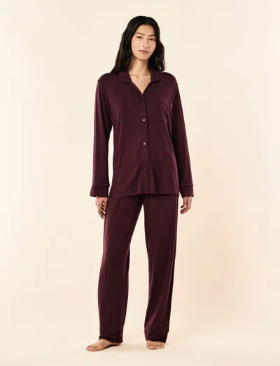 Papinelle Kate Modal Soft Full Length Pj Set In Purple