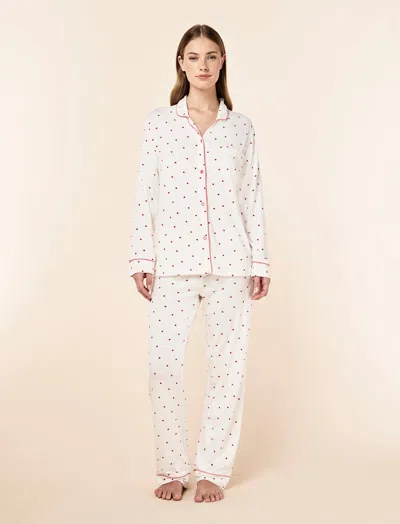 Papinelle Kate Modal Soft Full Length Pj Set In White