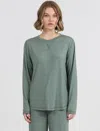 Papinelle Kate Modal Soft Long Sleeve Tee In Alpine