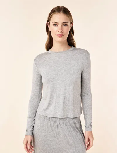 Papinelle Kate Modal Soft Long Sleeve Tee In Gray