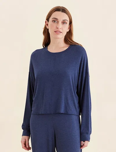 Papinelle Kate Modal Soft Long Sleeve Tee In Blue