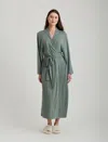 Papinelle Kate Modal Soft Maxi Robe In Deep Moss
