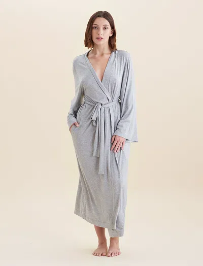 Papinelle Kate Modal Soft Maxi Robe In Gray
