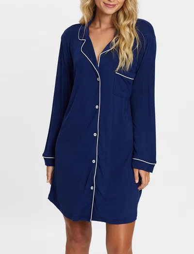 Papinelle Kate Modal Soft Nightshirt In Blue