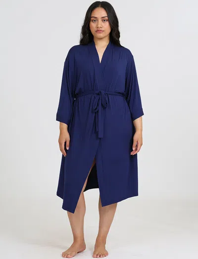 Papinelle Kate Modal Soft Robe In Blue