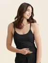 Papinelle Kate Modal Soft Shelf Bra Cami In Black