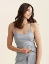 Papinelle Kate Modal Soft Shelf Bra Cami In Grey Marl