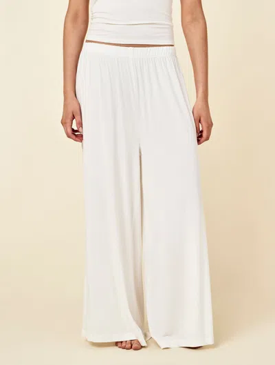 Papinelle Kate Modal Soft Wide Leg Pant In White