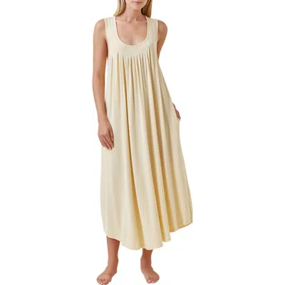 Papinelle Kate Pleated Nightgown In Neutral