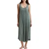 Papinelle Kate Pleated Stretch Modal Nightgown In Deep Moss