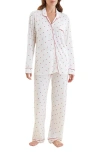 Papinelle Kate Modal Soft Full Length Pj Set In Ecru Hearts