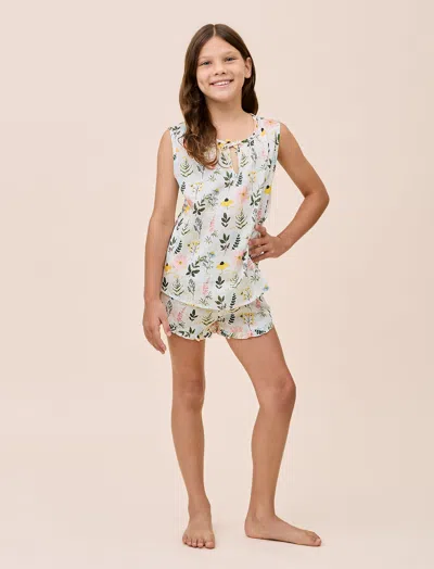 Papinelle Kids Delphine Frill Cami And Boxer Short Set In Multi