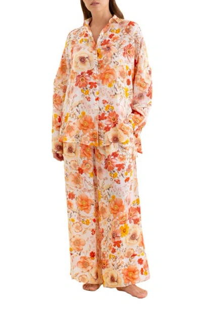 Papinelle Lexi Relaxed Pajamas In White