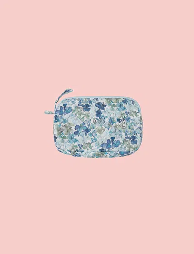 Papinelle Lily Jane Quilted Small Cosmetic Bag In Lily Jane Blue