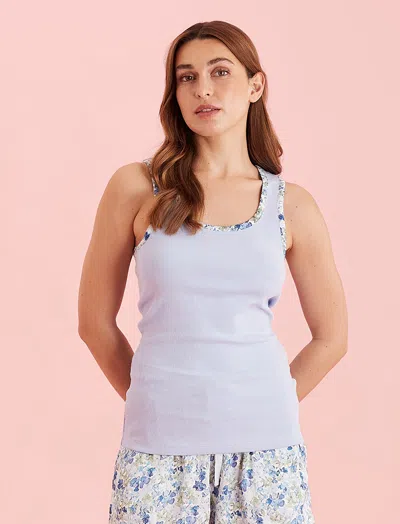 Papinelle Lily Jane Rib Tank In Blue