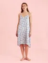 Papinelle Lily Jane Silk Nightgown In Lily Jane Blue