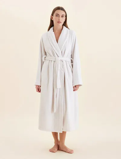 Papinelle Long Plush Robe In White