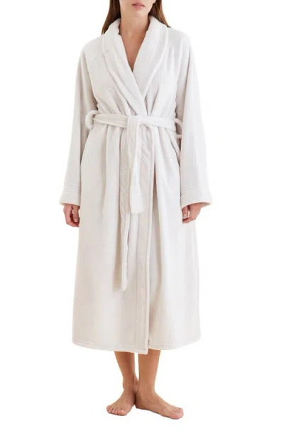 Papinelle Long Plush Robe In White