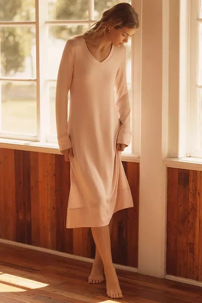 Papinelle Long-sleeve Feather Soft Nightgown In Brown