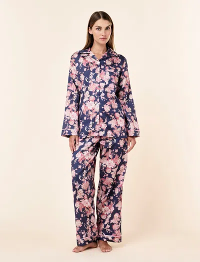 Papinelle Madelyn Full Length Pj Set In Blue
