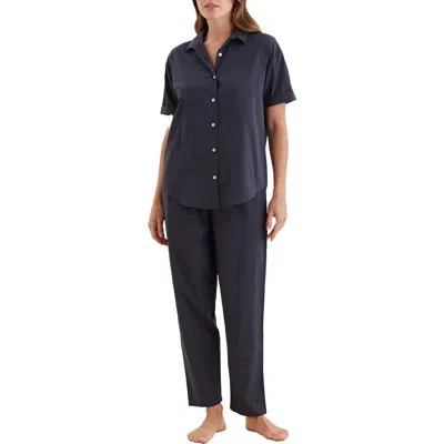 Papinelle Madison Cotton Blend Pajamas In Navy