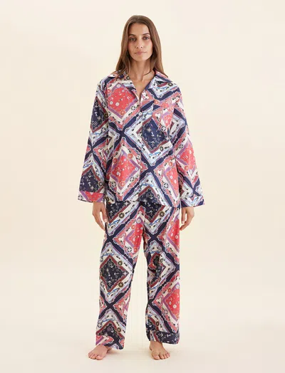 Papinelle Marine Full Length Pj Set In Navy