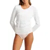 Shop Papinelle Milla Rib Pajama T-shirt In White