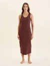 Papinelle Milla Rib Shelf Bra Nightgown In Dark Chocolate
