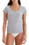 Papinelle Milla Ribbed Shelf Bra T-shirt In Grey