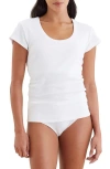 Papinelle Milla Ribbed Shelf Bra T-shirt In White