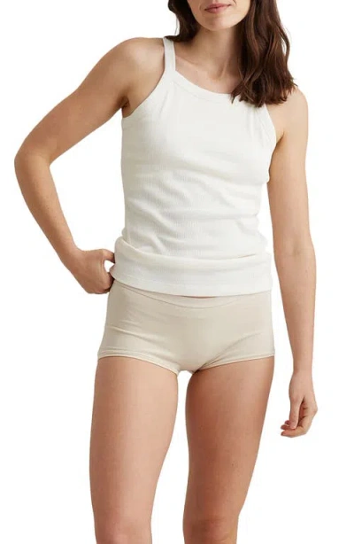 Papinelle Milla Shelf Bra Cotton Rib Camisole In Sand