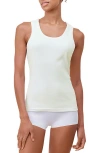 Papinelle Milla Stretch Cotton Rib Tank Top In White