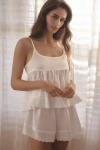 Papinelle Millie Broderie Pajama Set In White