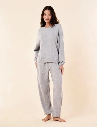 Papinelle Most Wanted Crew Neck Long Sleeve Top In Gray